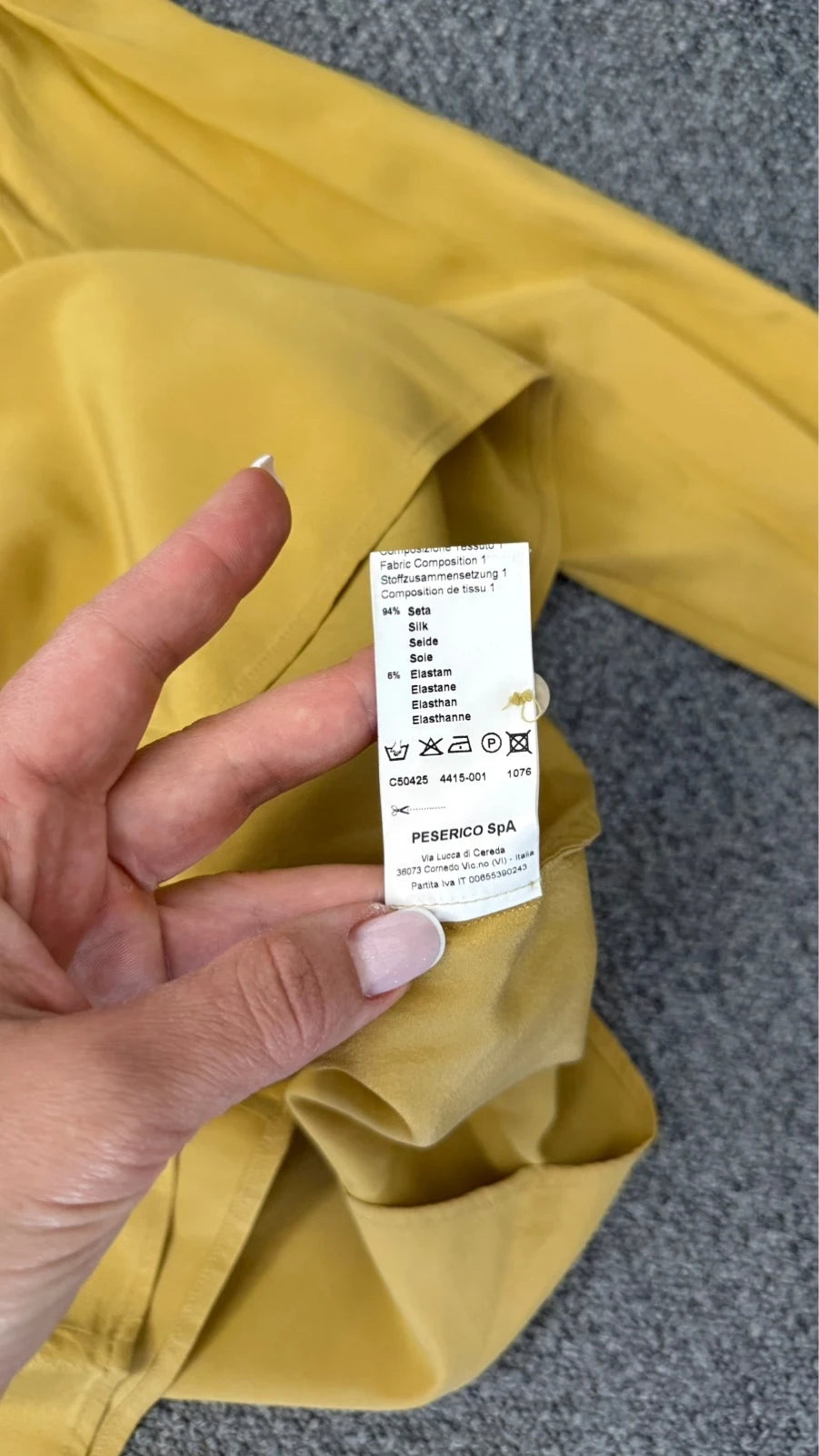 Argonne by Peserico mustard silk blouse - view 6