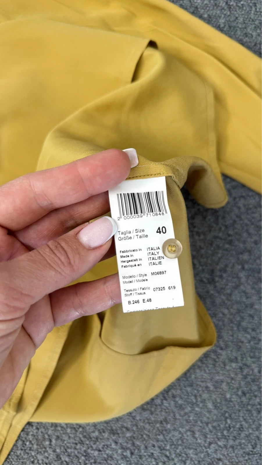 Argonne by Peserico mustard silk blouse - view 5