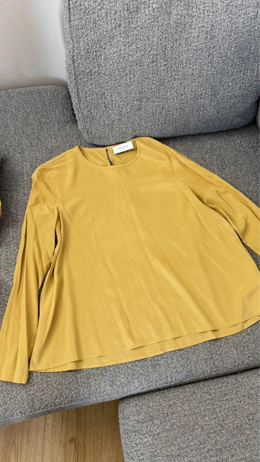 Argonne by Peserico mustard silk blouse