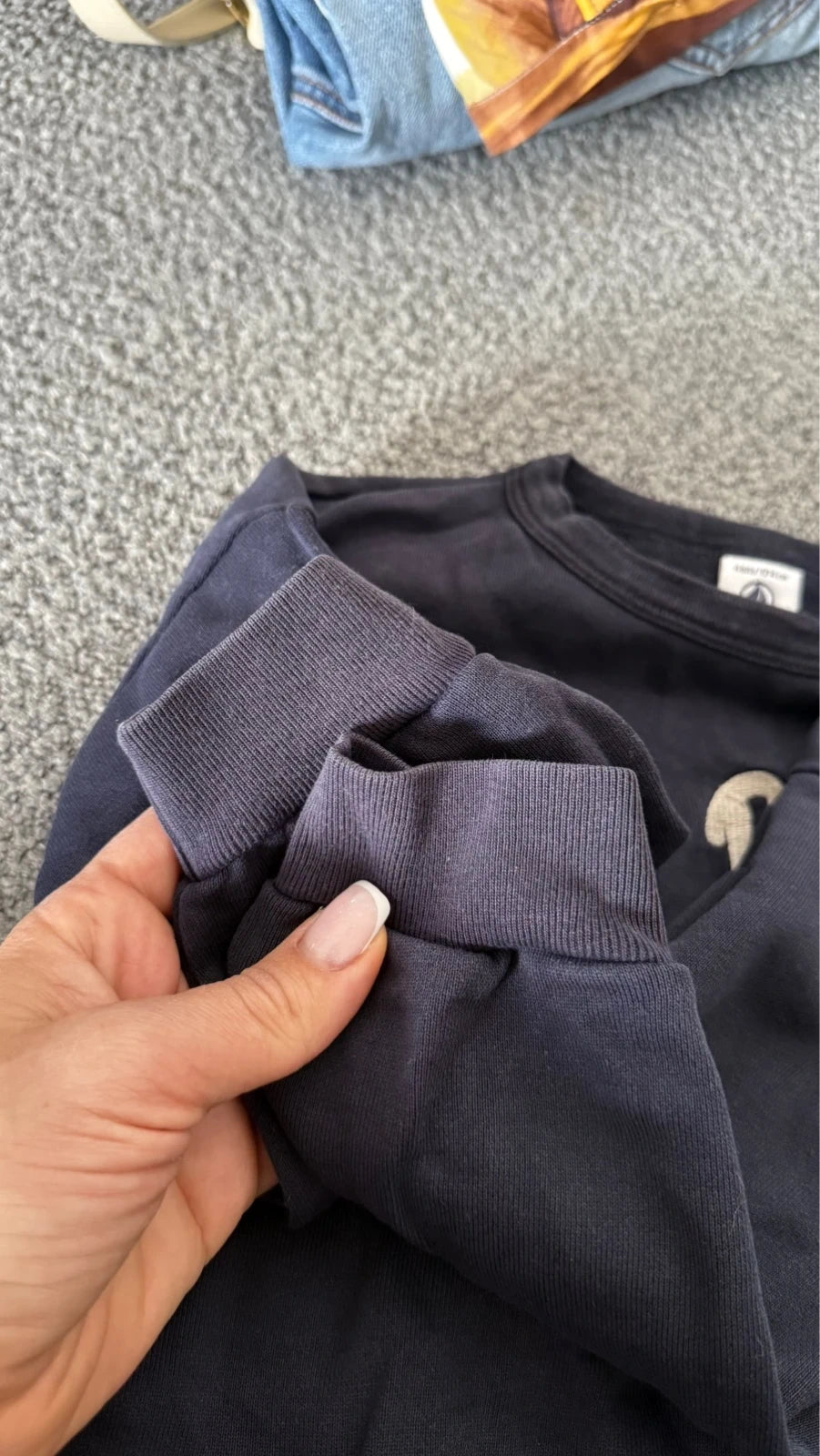 Petit Bateau navy cotton jumper - view 5