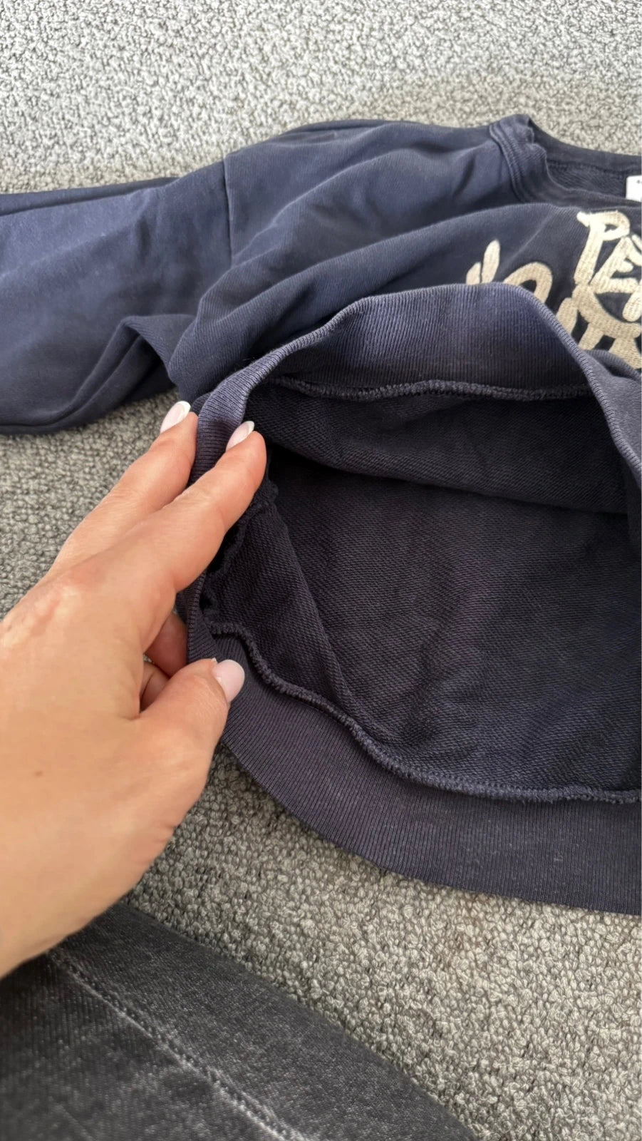 Petit Bateau navy cotton jumper - view 7