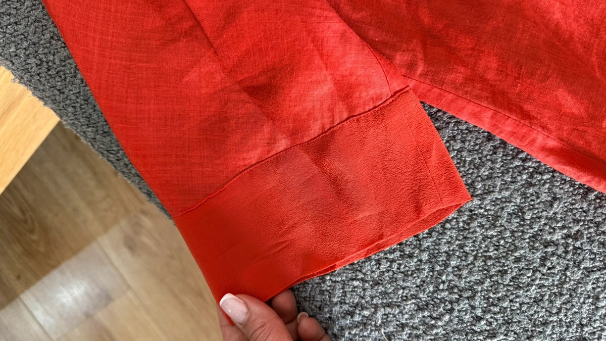 Gerard Darel red ramie silk blouse size L - view 5