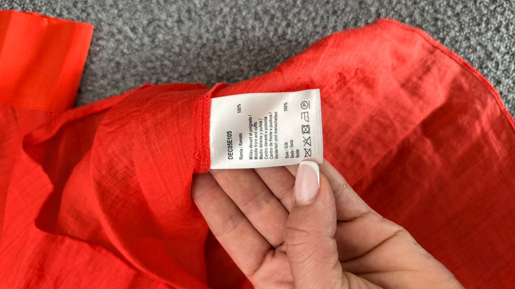 Gerard Darel red ramie silk blouse size L - view 6