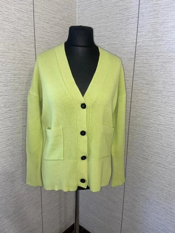 Roberto Collina light green wool cashmere blend cardigan