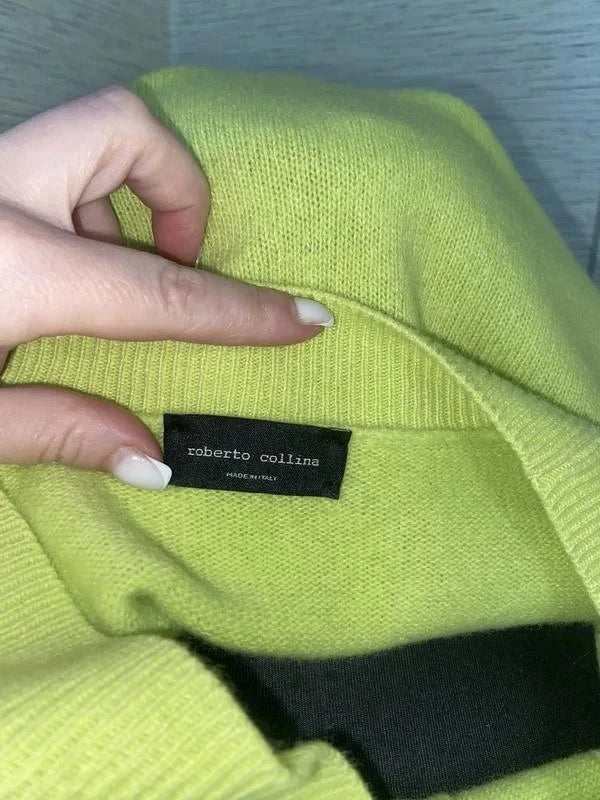 Roberto Collina light green wool cashmere blend cardigan - view 6
