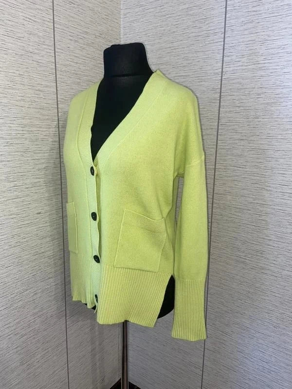 Roberto Collina light green wool cashmere blend cardigan - view 3