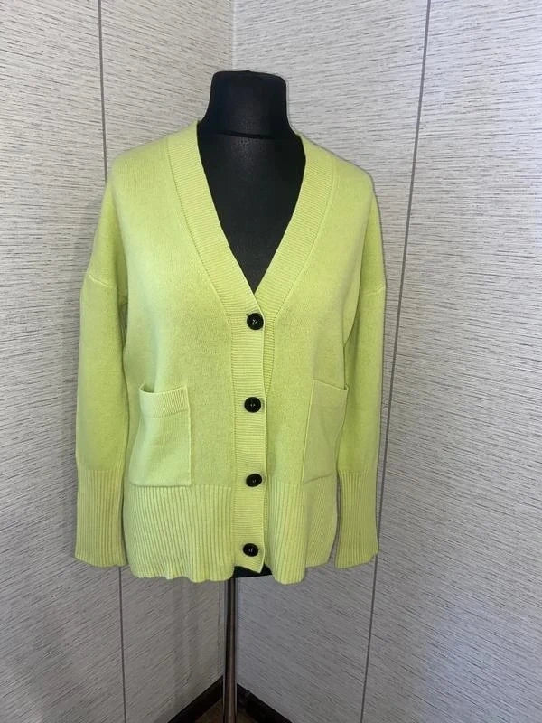 Roberto Collina light green wool cashmere blend cardigan - view 2