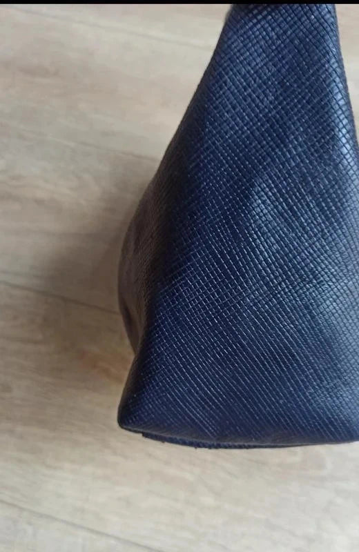Longchamp quadri navy blue leather hobo bag - view 5