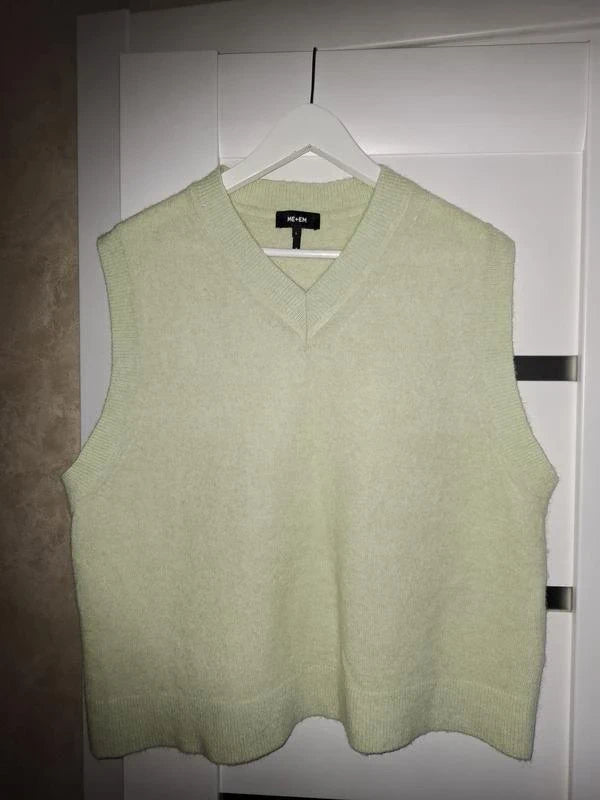 ME+EM light green alpaca sleeveless vest