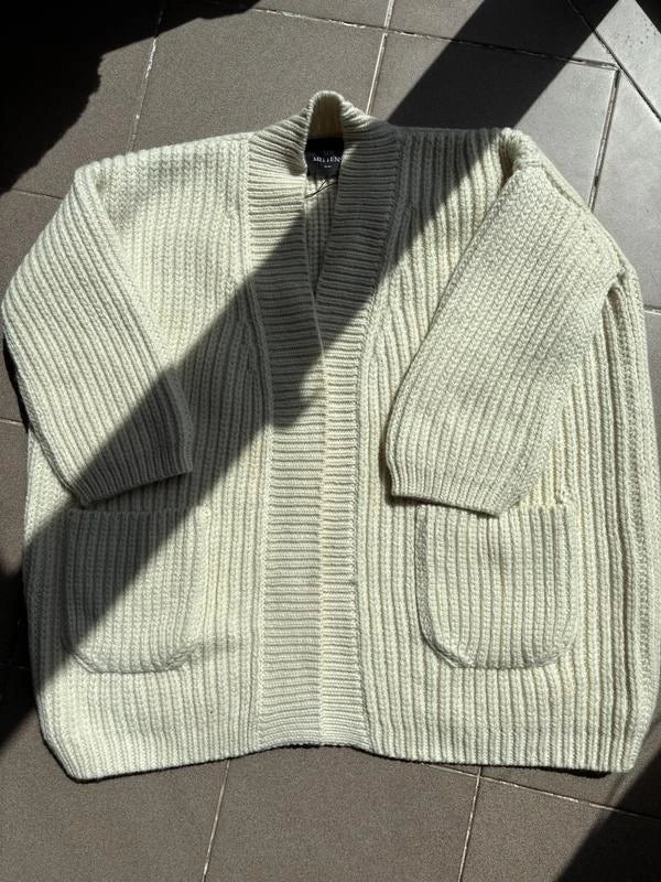 Mr. Mittens ivory wool cardigan