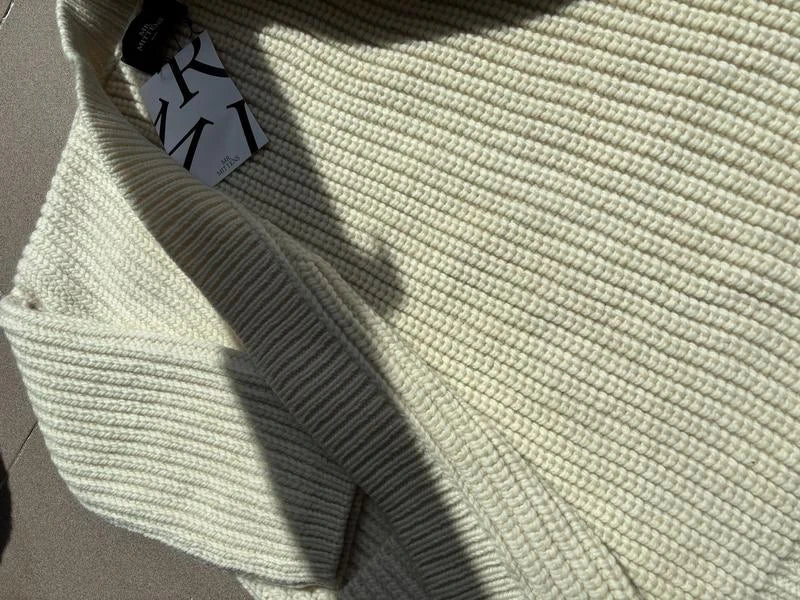 Mr. Mittens ivory wool cardigan - view 4