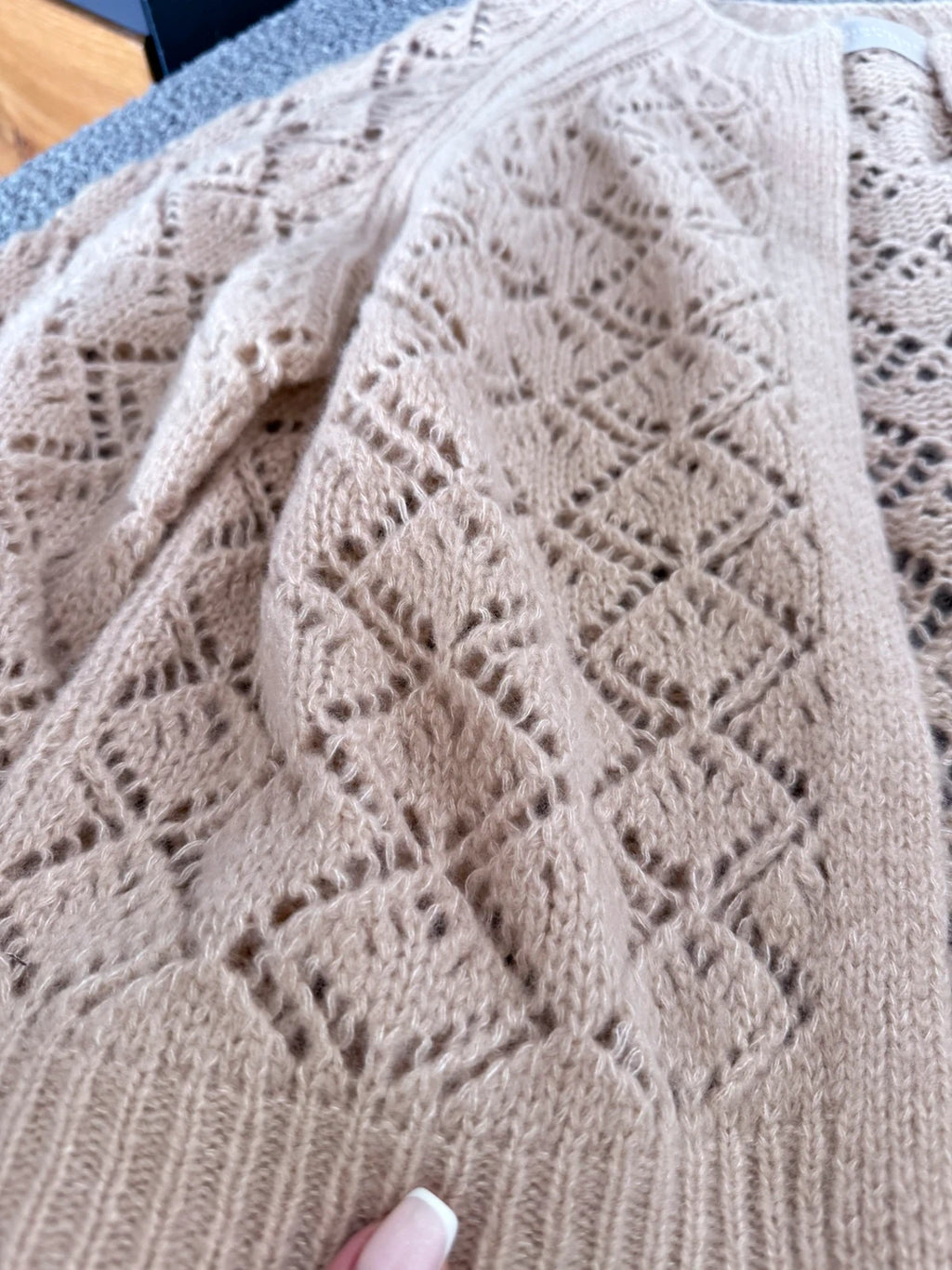 Hemisphere beige cashmere cotton cardigan - view 2