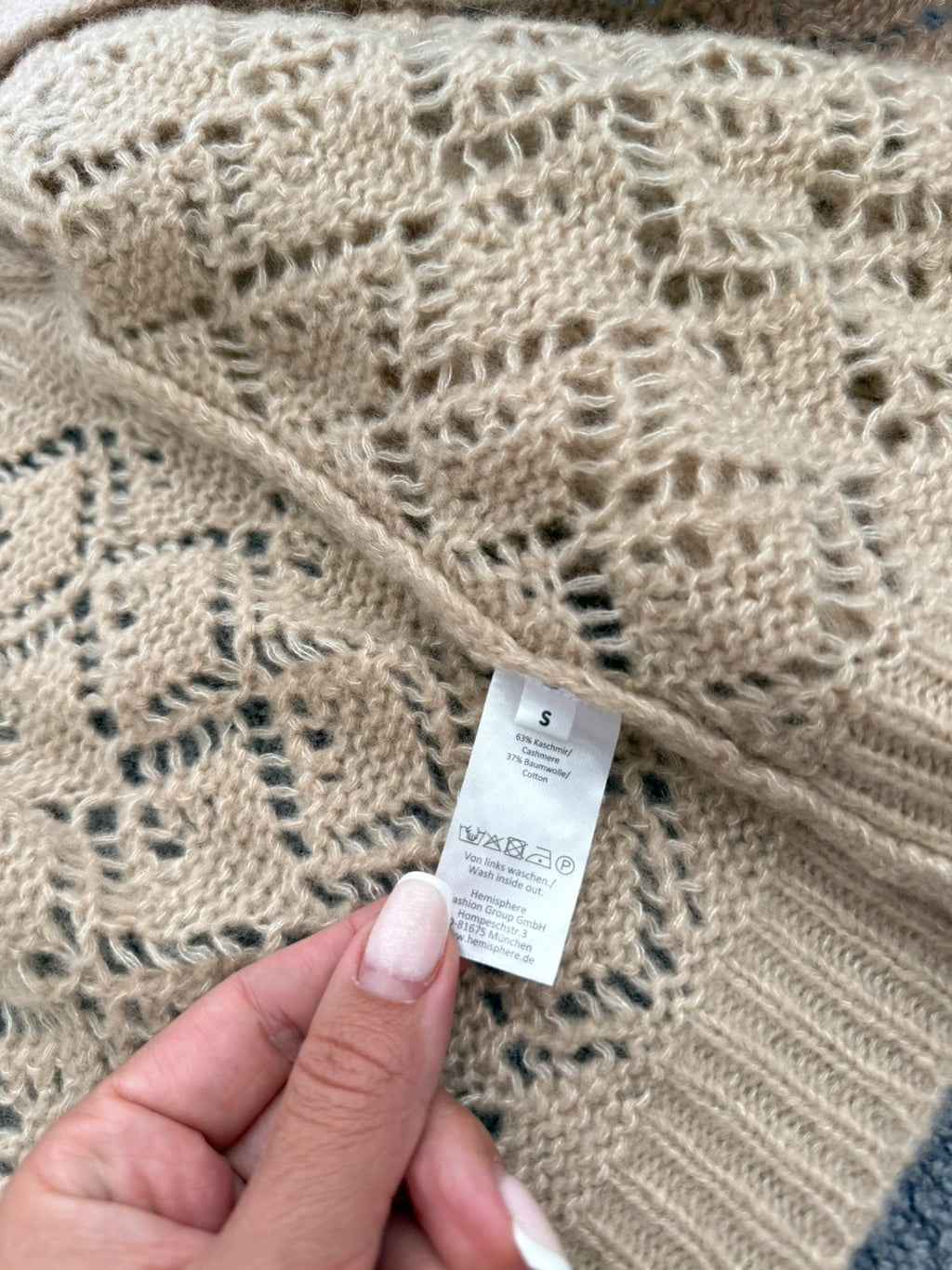 Hemisphere beige cashmere cotton cardigan - view 6