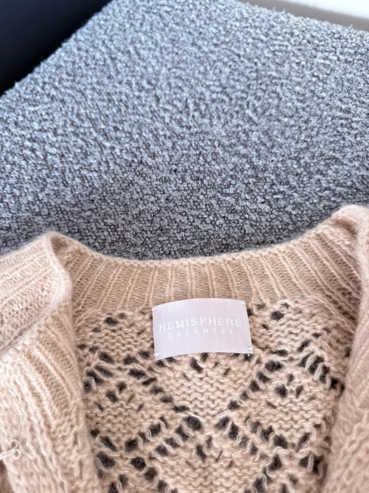 Hemisphere beige cashmere cotton cardigan - view 4