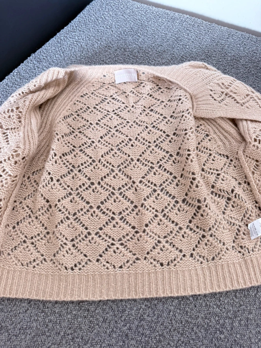 Hemisphere beige cashmere cotton cardigan - view 5