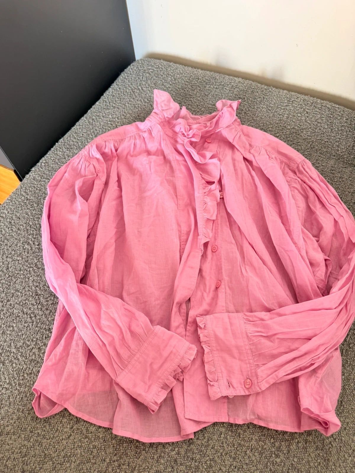 Isabel Marant pamias top pink cotton shirt