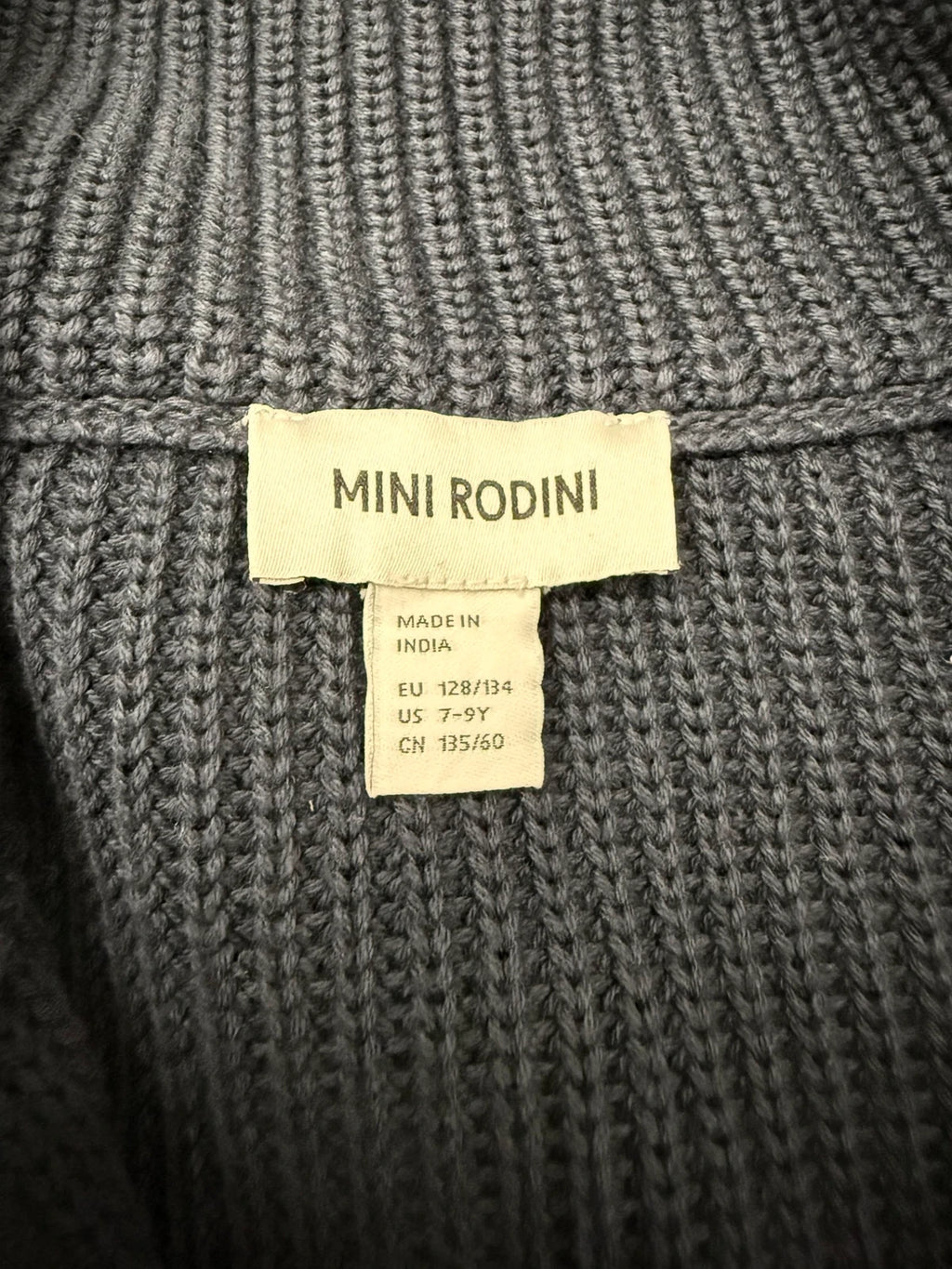 Mini Rodini navy blue cotton jumper sweater - view 6