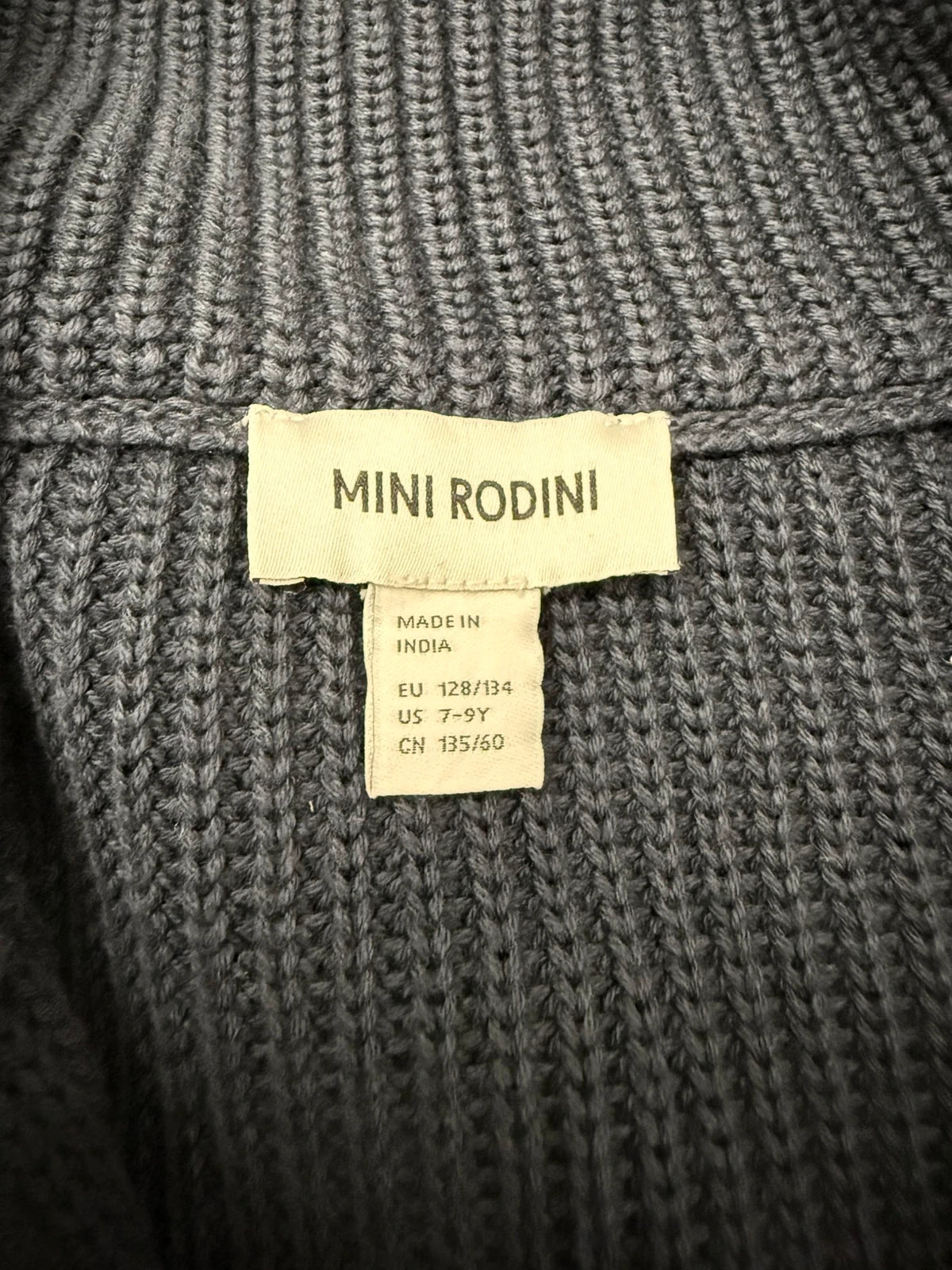Mini Rodini navy blue cotton jumper sweater - view 6
