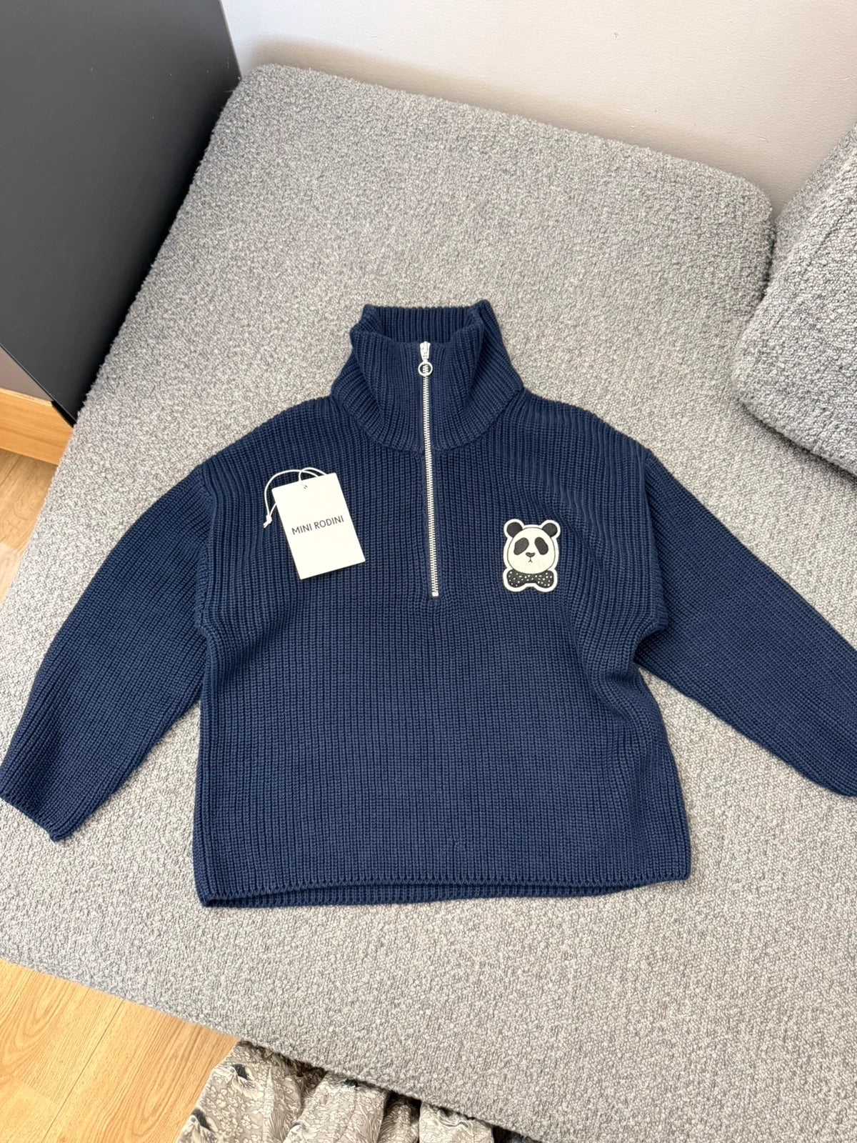 Mini Rodini navy blue cotton jumper sweater