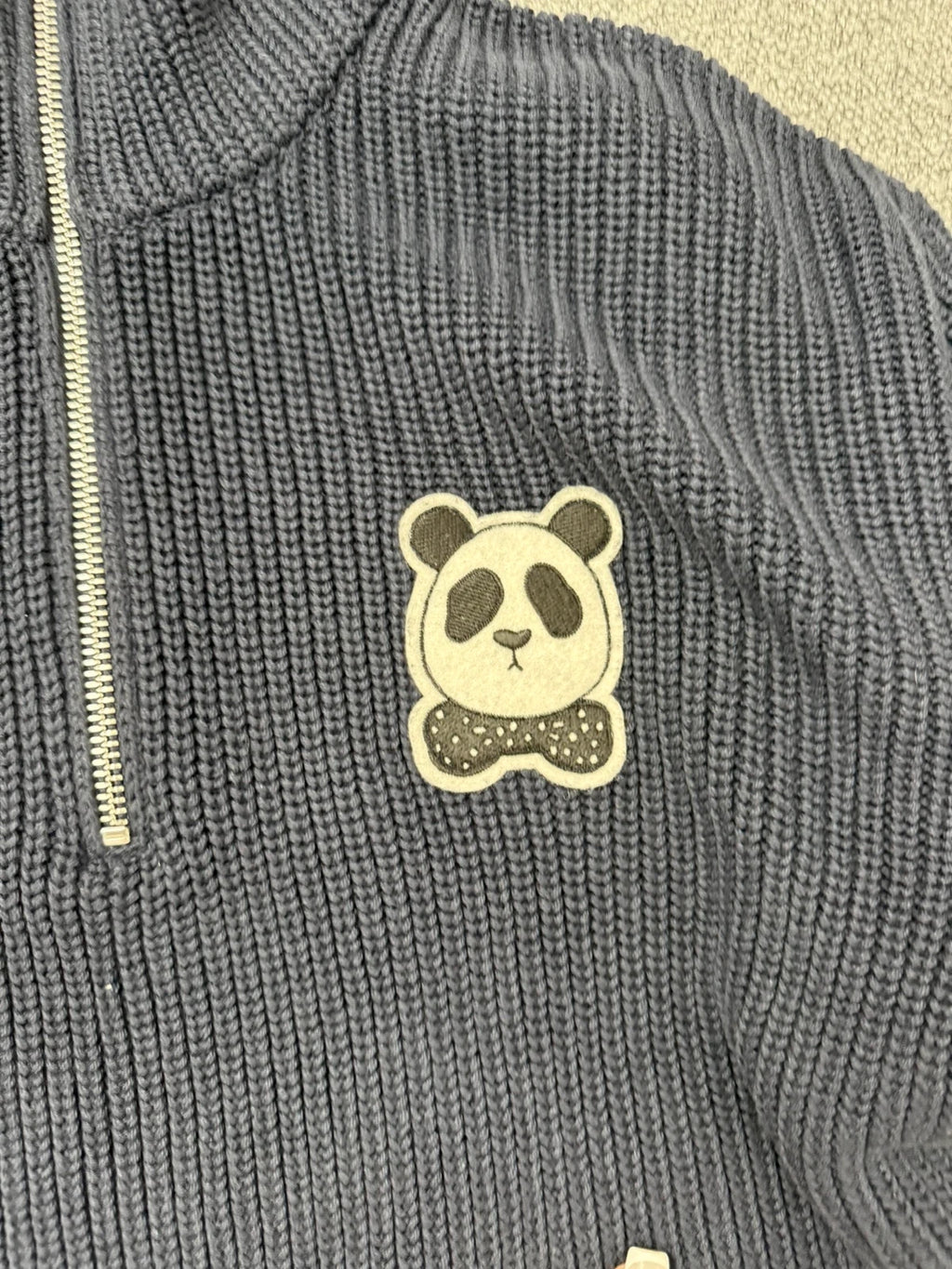 Mini Rodini navy blue cotton jumper sweater - view 3