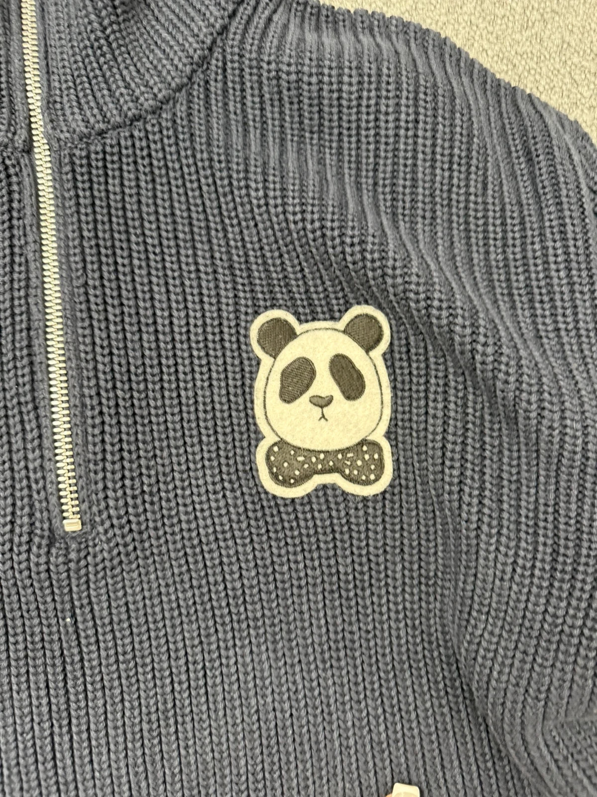 Mini Rodini navy blue cotton jumper sweater - view 3