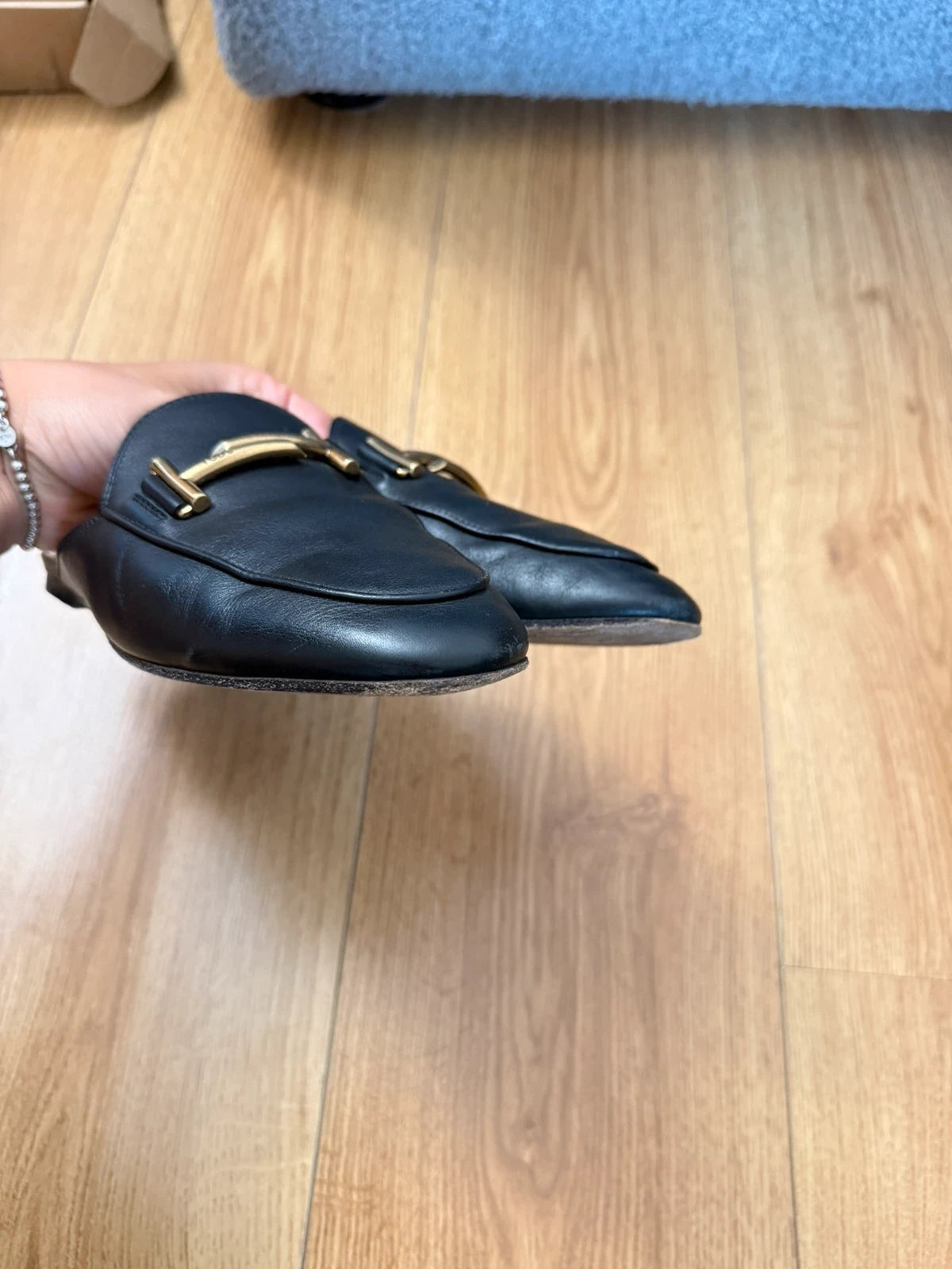 Tod's double T black leather mules - view 8