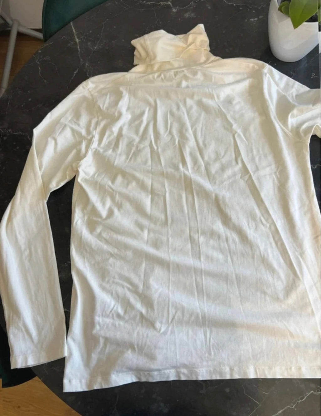 Jil Sander white cotton turtleneck top - view 6