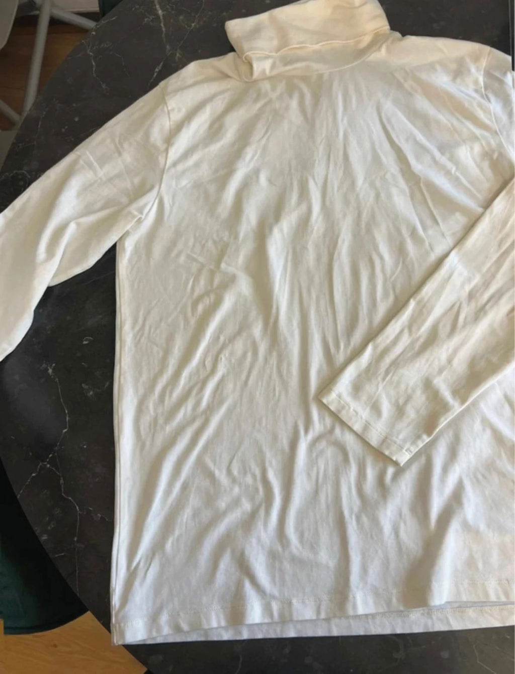 Jil Sander white cotton turtleneck top - view 3
