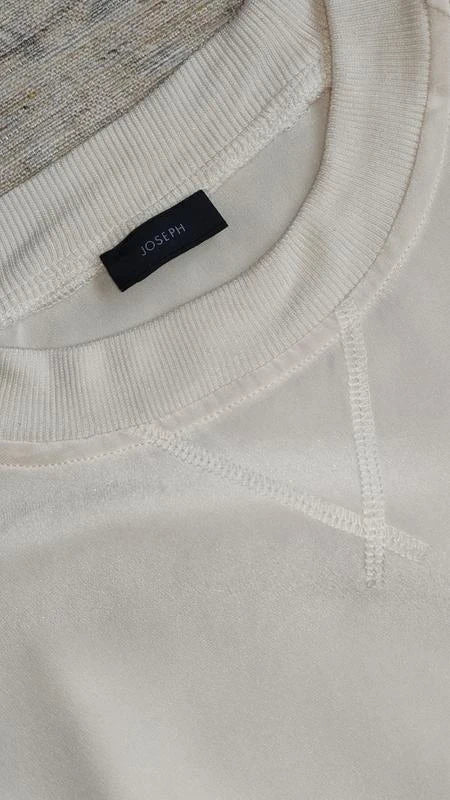 Joseph white silk sweat-shirt longsleeve - view 4