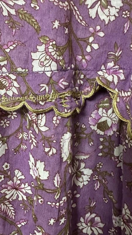 Isabel Marant cotton purple embroidered dress - view 4