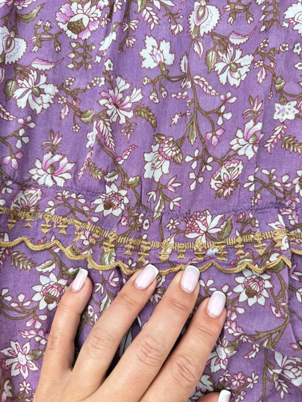 Isabel Marant Étoile lilac purple cotton embroidered dress - view 5