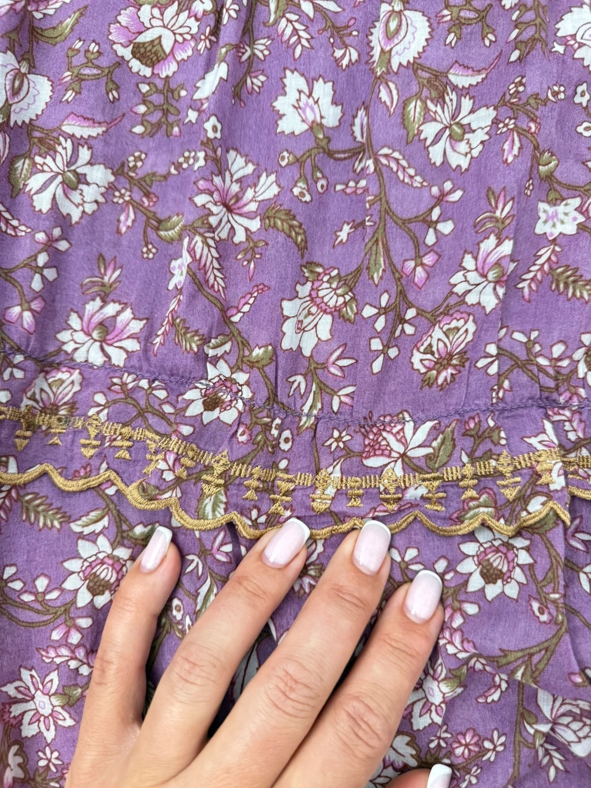 Isabel Marant Étoile lilac purple cotton embroidered dress - view 5
