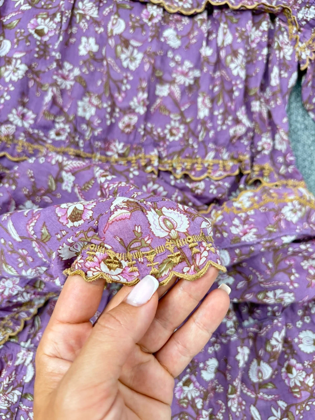 Isabel Marant Étoile lilac purple cotton embroidered dress - view 4