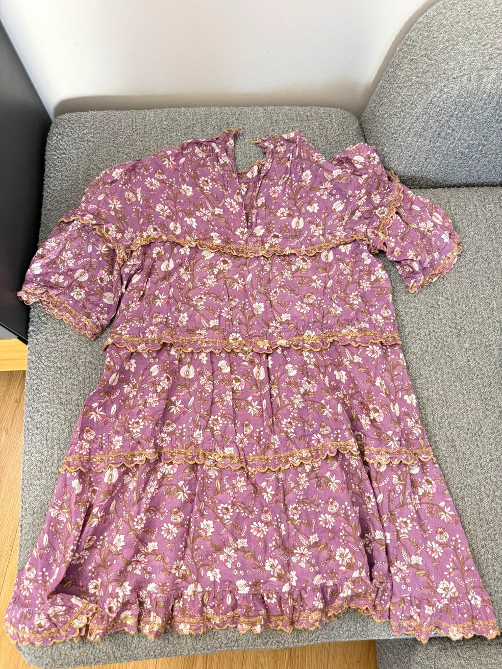 Isabel Marant Étoile lilac purple cotton embroidered dress - view 8