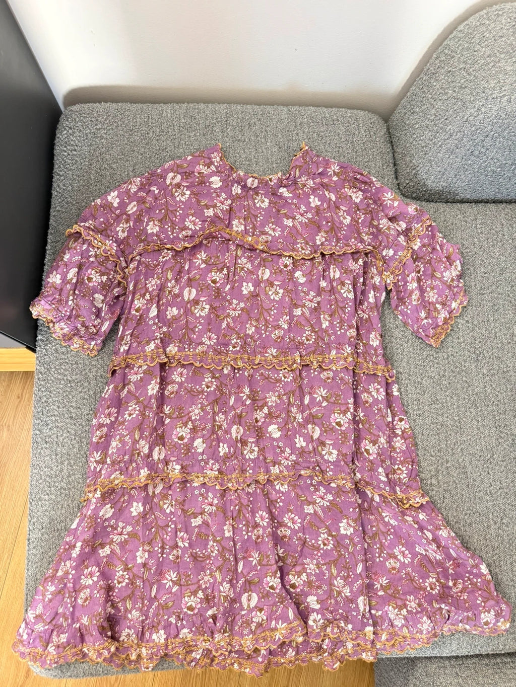 Isabel Marant Étoile lilac purple cotton embroidered dress