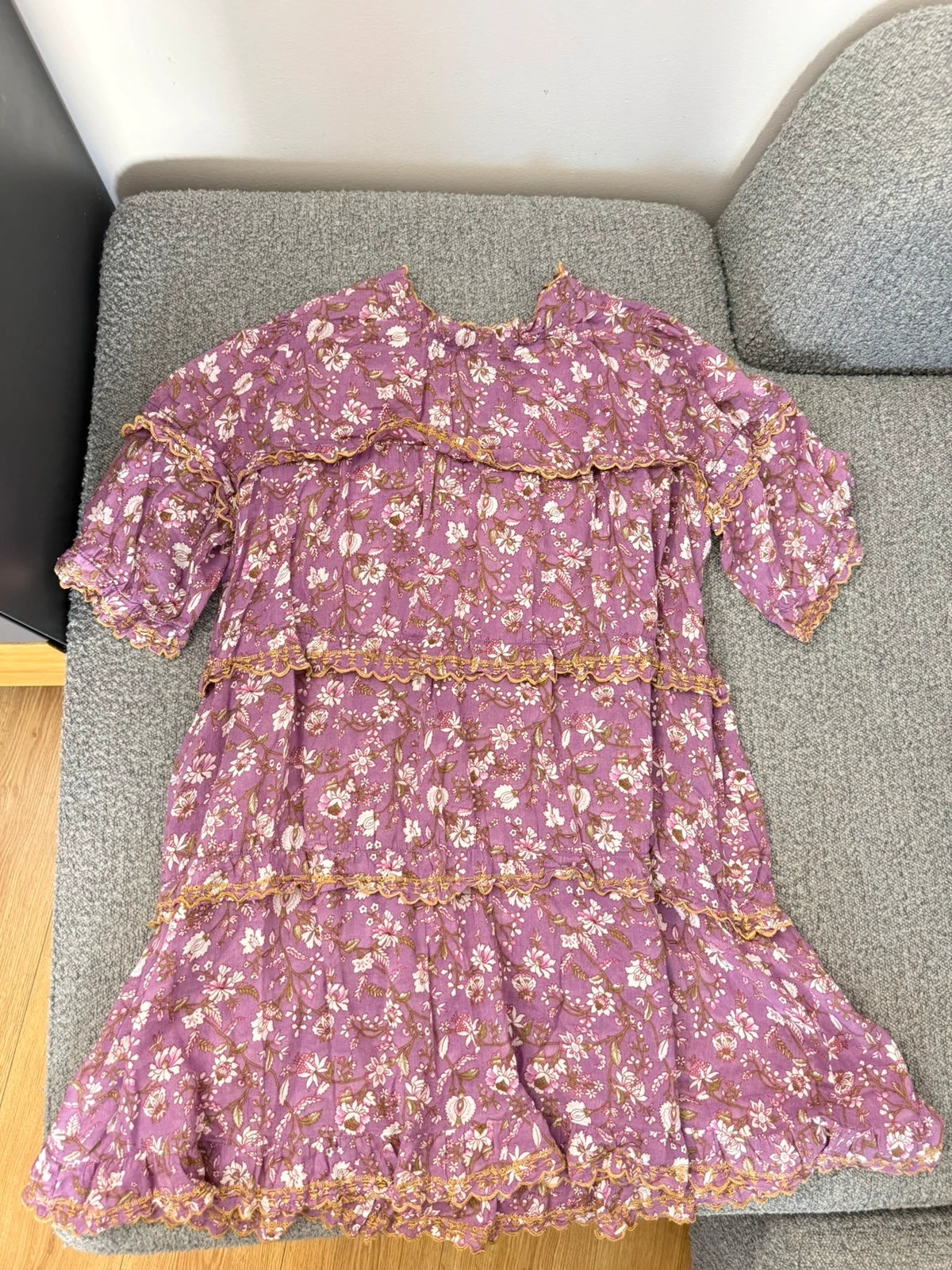 Isabel Marant Étoile lilac purple cotton embroidered dress