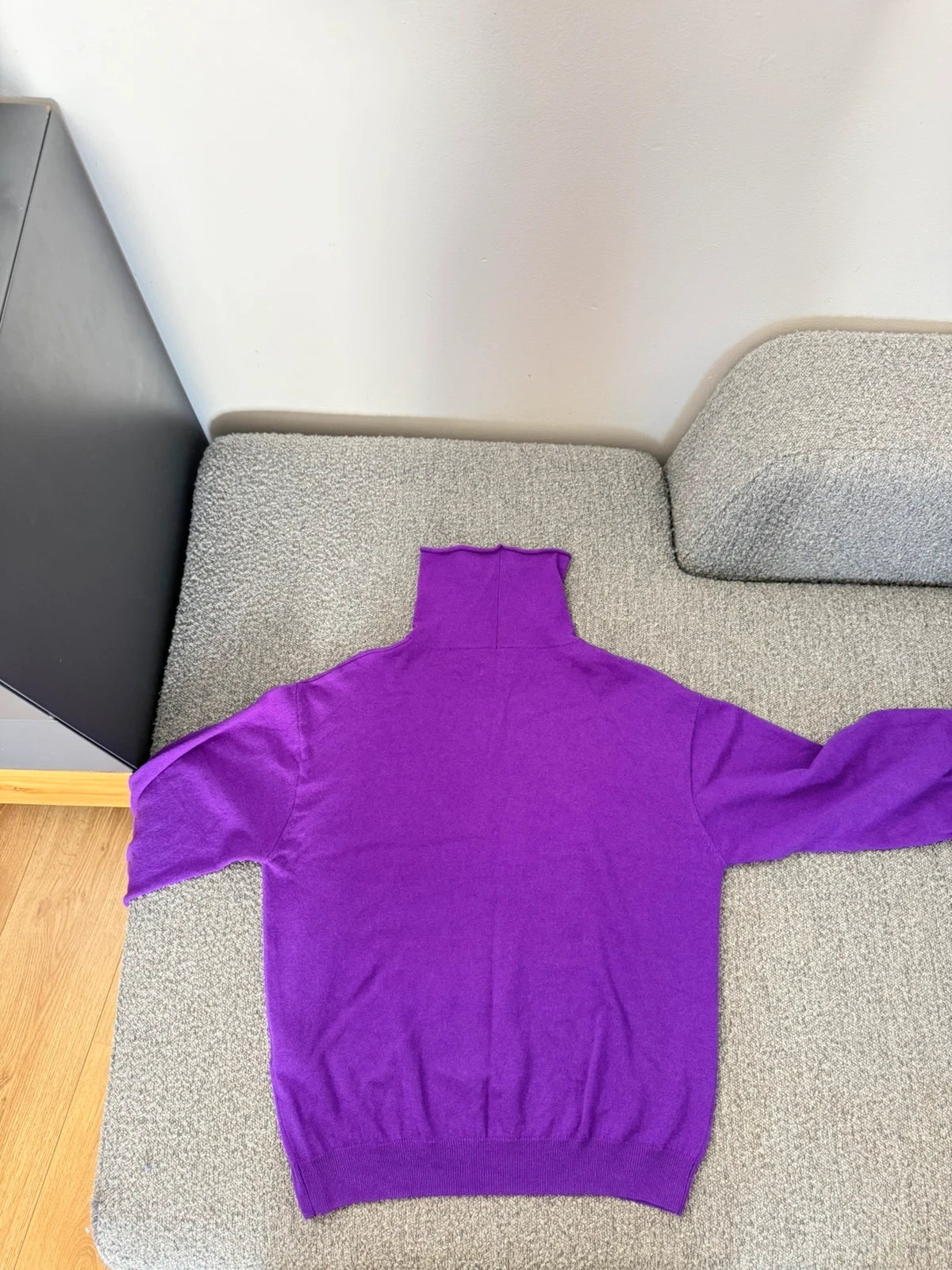Des Petits Hauts purple Armonie merino wool turtleneck sweater - view 12