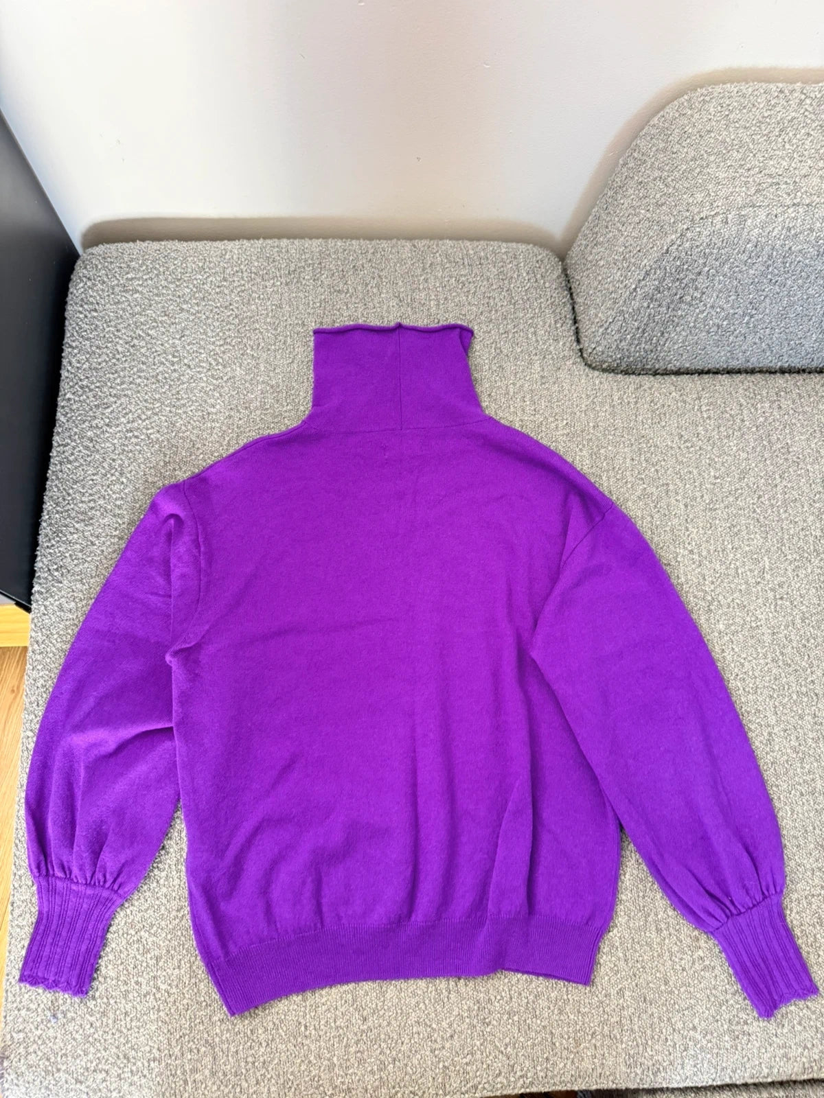 Des Petits Hauts purple Armonie merino wool turtleneck sweater - view 11