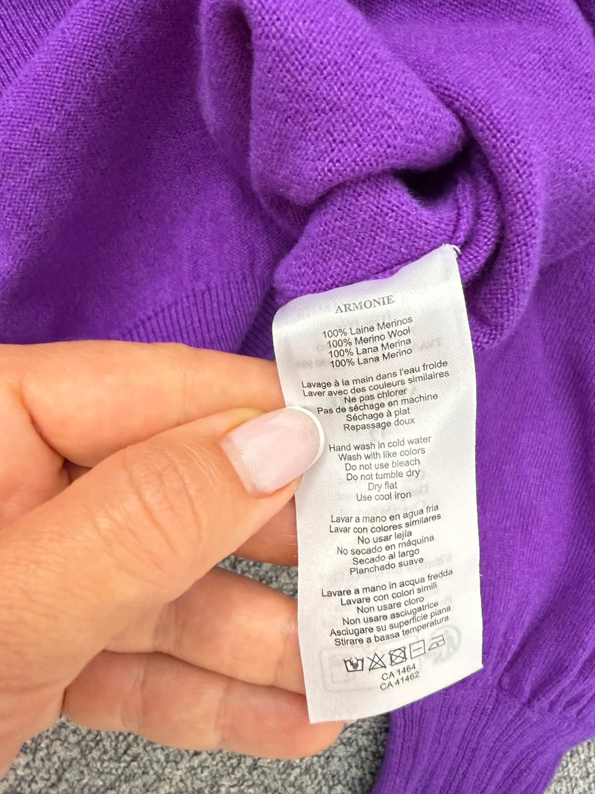 Des Petits Hauts purple Armonie merino wool turtleneck sweater - view 10