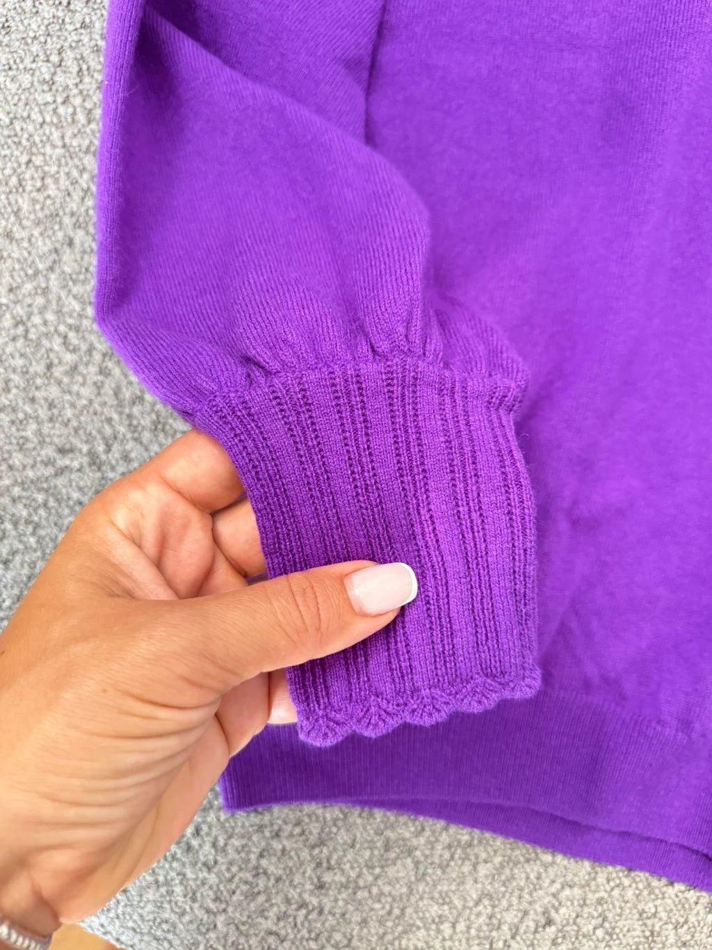 Des Petits Hauts purple Armonie merino wool turtleneck sweater - view 4