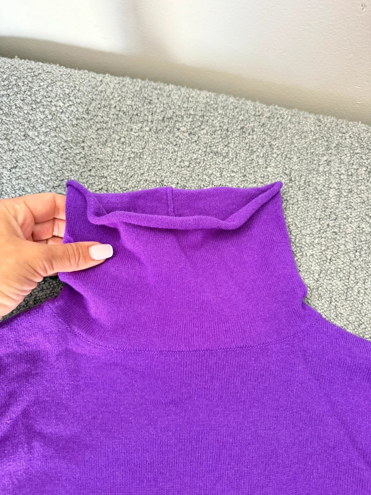 Des Petits Hauts purple Armonie merino wool turtleneck sweater - view 5