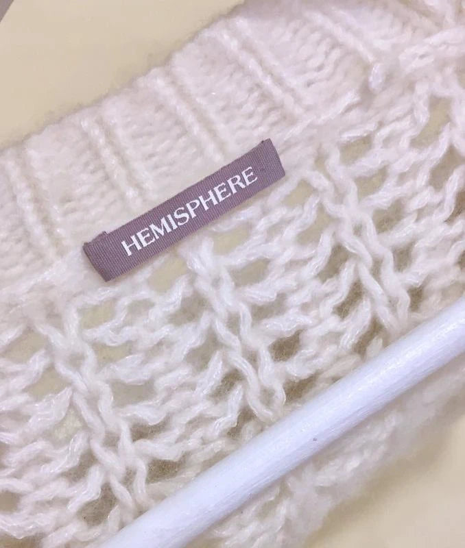 Hemisphere alpaca wool blend white light cardigan - view 6