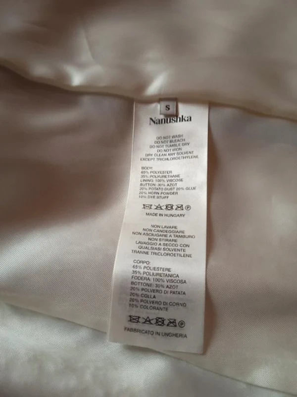 Nanushka vegan leather light blue blazer - view 3