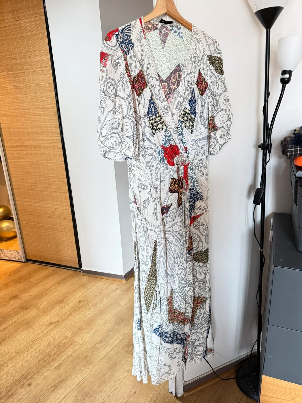 Etro viscose long wrap dress