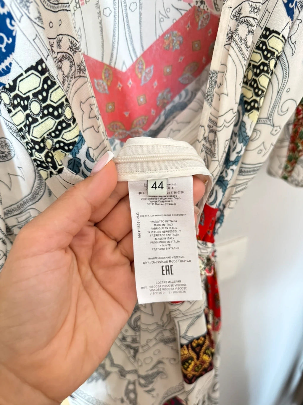 Etro viscose long wrap dress - view 10
