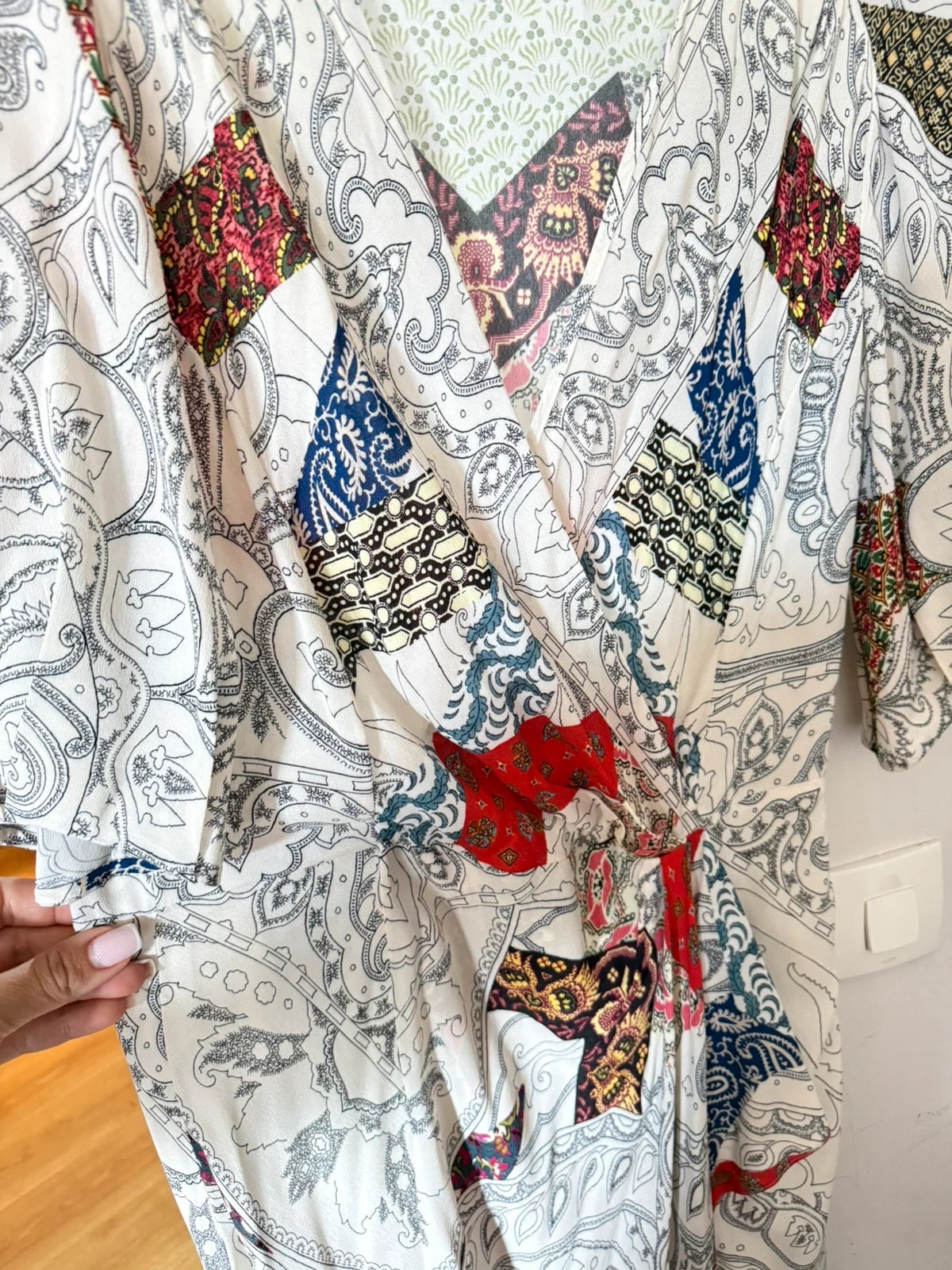 Etro viscose long wrap dress - view 4