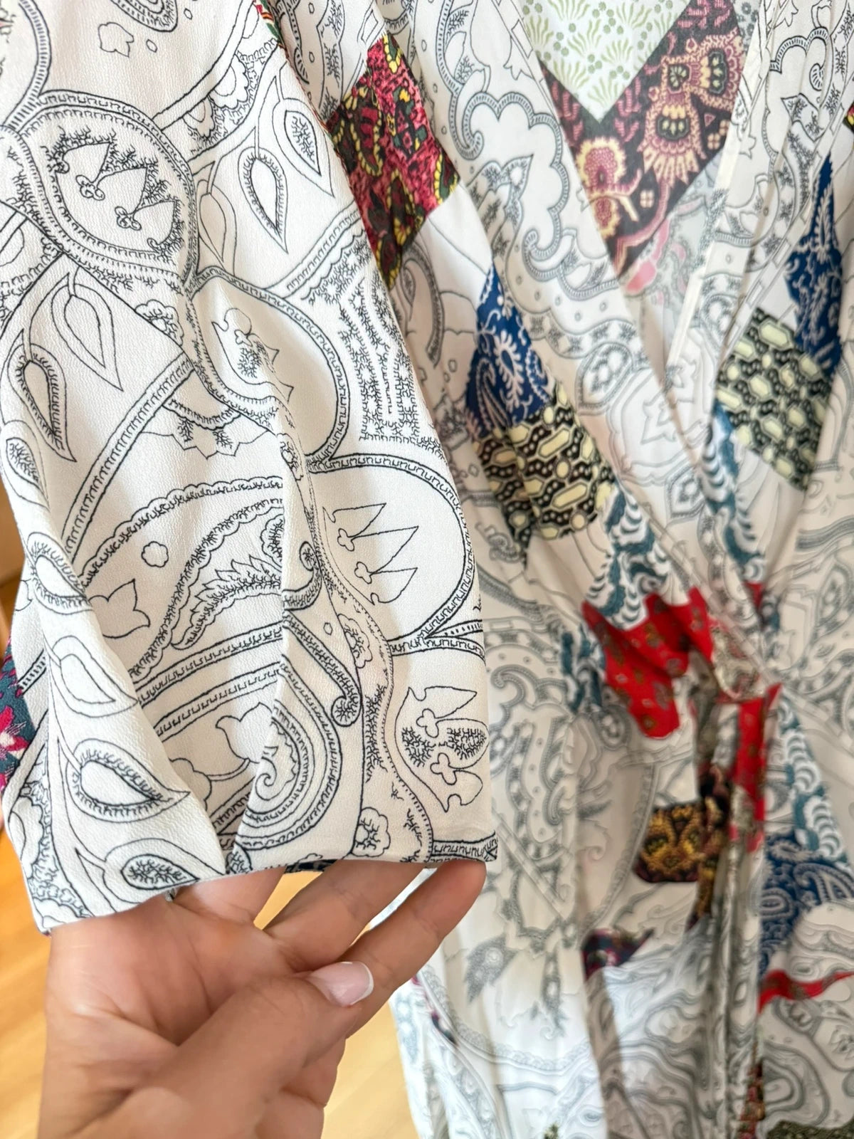 Etro viscose long wrap dress - view 3