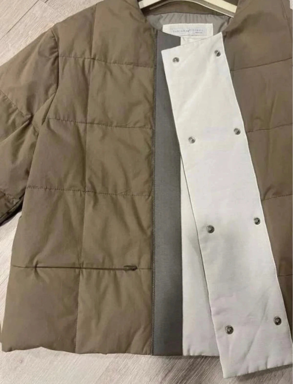 Fabiana Filippi khaki light padded jacket - view 2