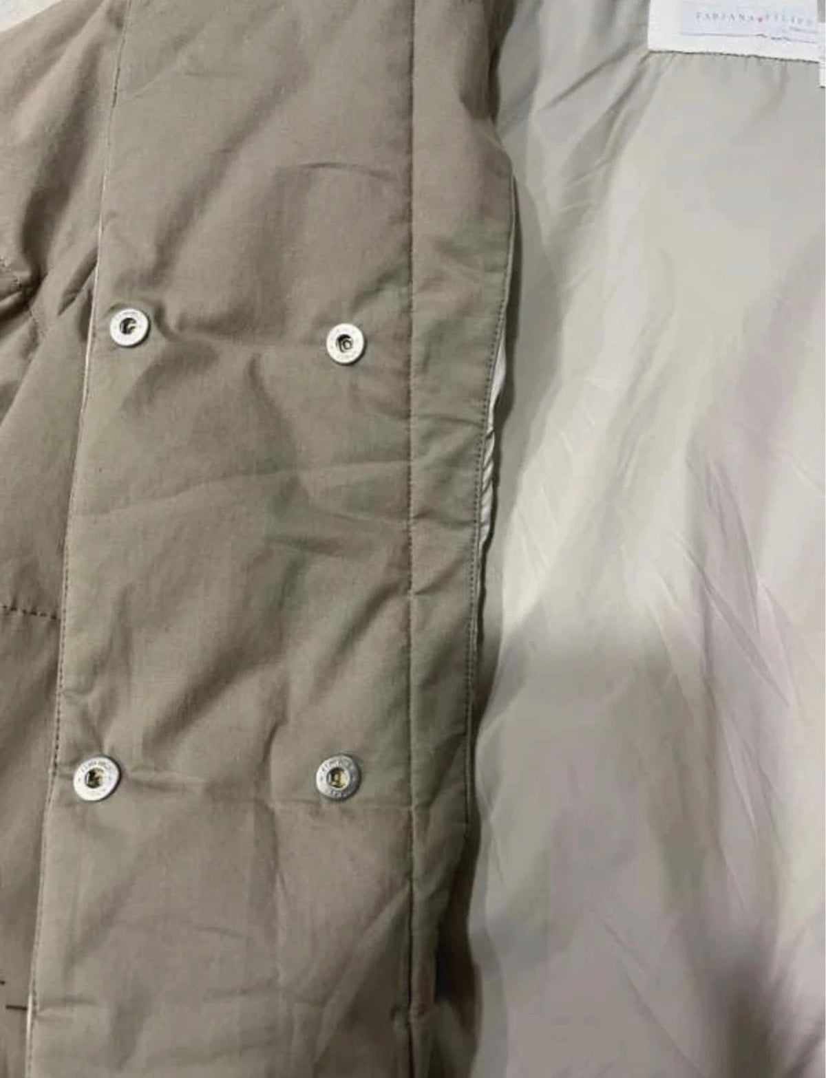 Fabiana Filippi khaki light padded jacket - view 3
