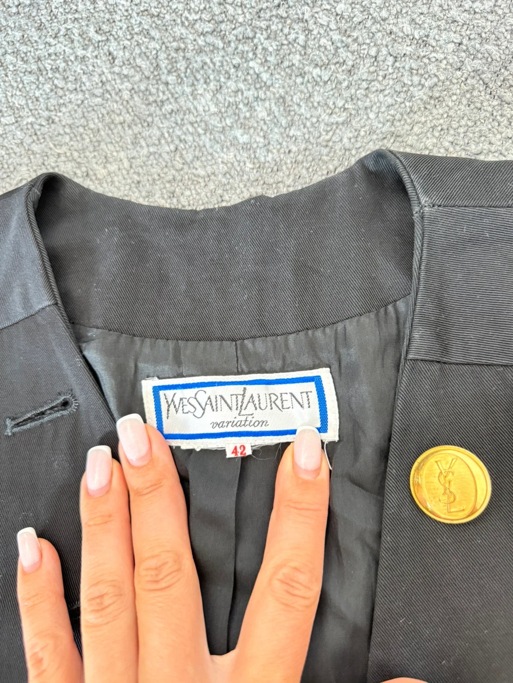 Yves Saint Laurent variation black vintage jacket - view 4